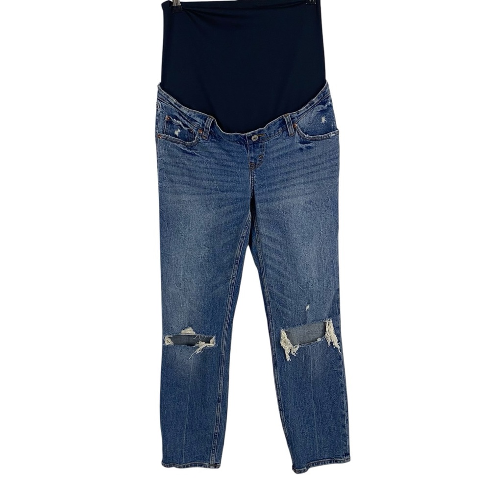 Abercrombie & Fitch Blue Distressed Ankle Jeans